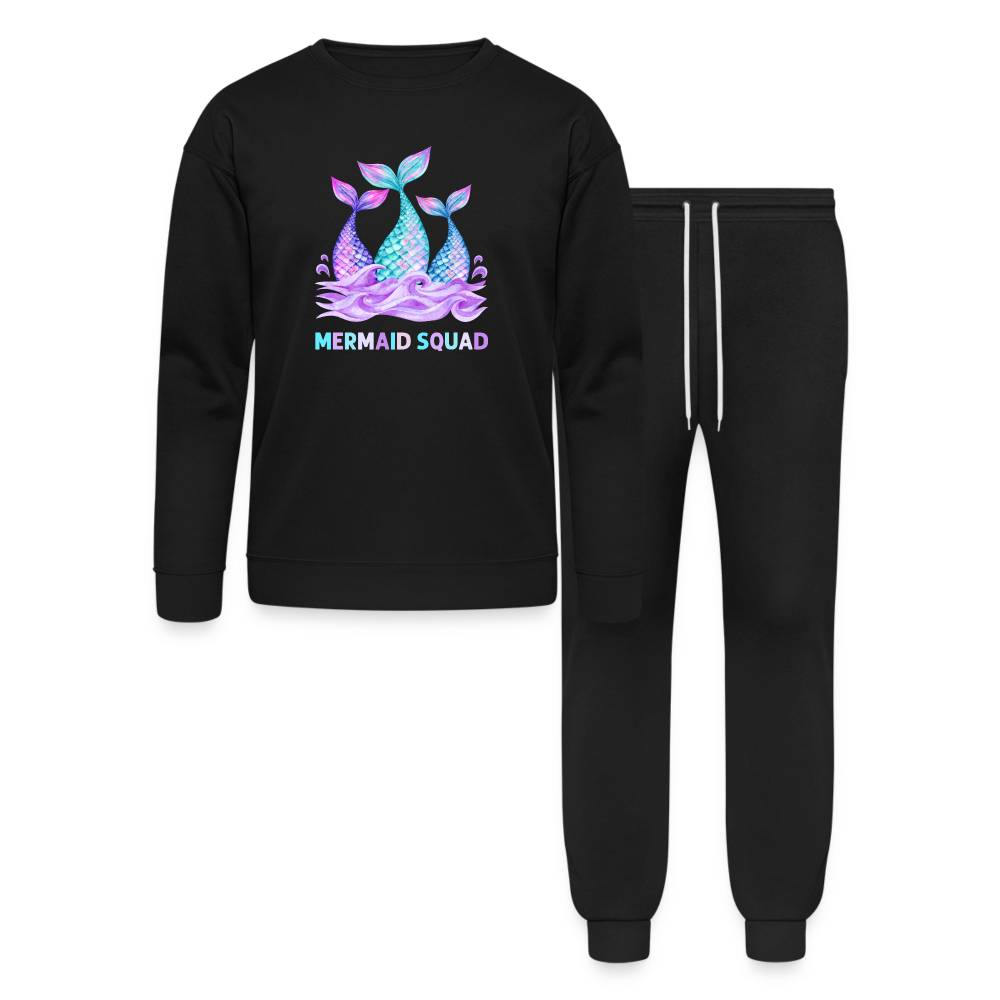 Mermaid Squad Lounge Wear Set by Bella + Canvas - black