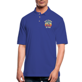 Best Papaw By Par Men's Pique Polo Shirt - royal blue