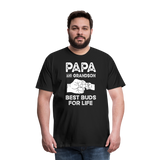 Papa and Grandson Best Buds for Life Men's Premium T-Shirt - black