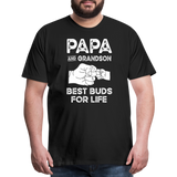 Papa and Grandson Best Buds for Life Men's Premium T-Shirt - black