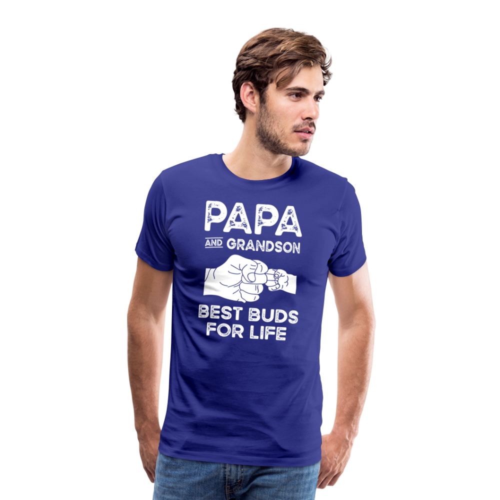 Papa and Grandson Best Buds for Life Men's Premium T-Shirt - royal blue