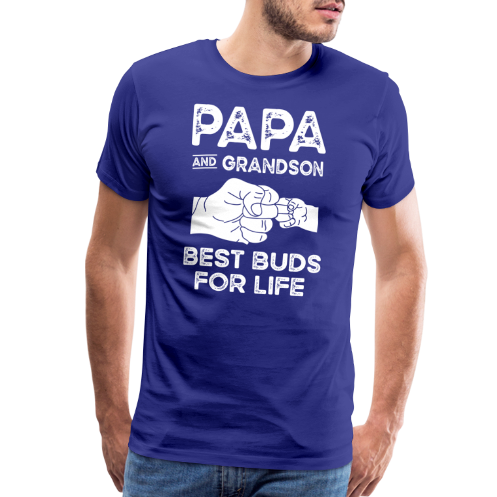 Papa and Grandson Best Buds for Life Men's Premium T-Shirt - royal blue