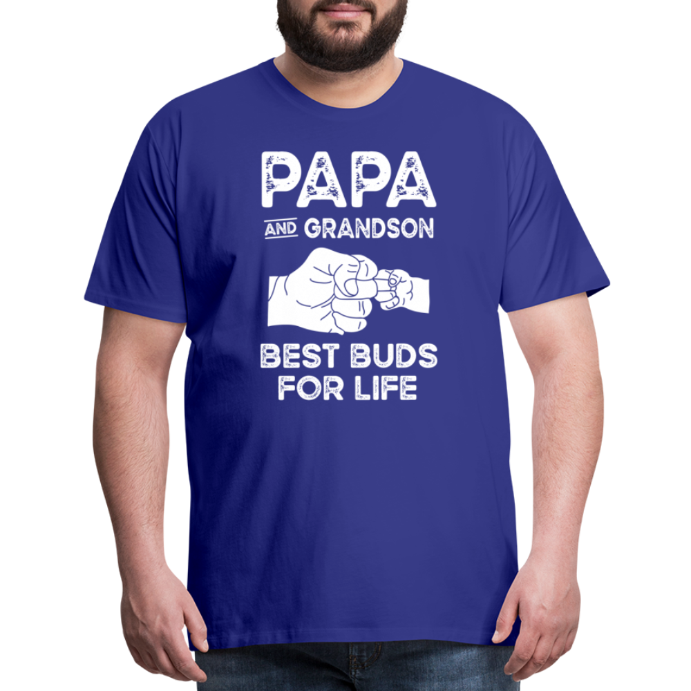Papa and Grandson Best Buds for Life Men's Premium T-Shirt - royal blue