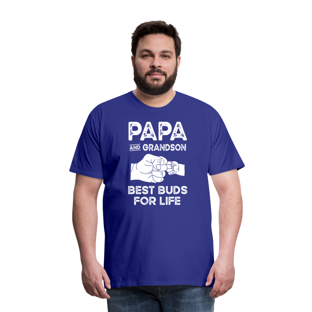 Papa and Grandson Best Buds for Life Men's Premium T-Shirt - royal blue