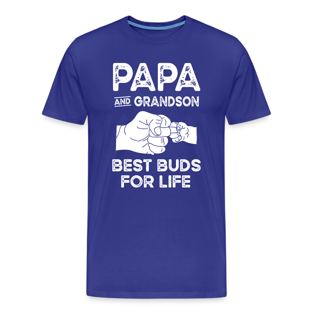 Papa and Grandson Best Buds for Life Men's Premium T-Shirt - royal blue