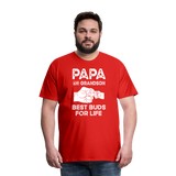 Papa and Grandson Best Buds for Life Men's Premium T-Shirt - red