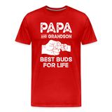 Papa and Grandson Best Buds for Life Men's Premium T-Shirt - red
