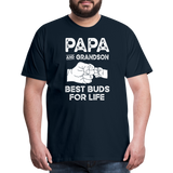 Papa and Grandson Best Buds for Life Men's Premium T-Shirt - deep navy