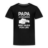 Papa and Grandson Best Buds for Life Toddler Premium T-Shirt - black