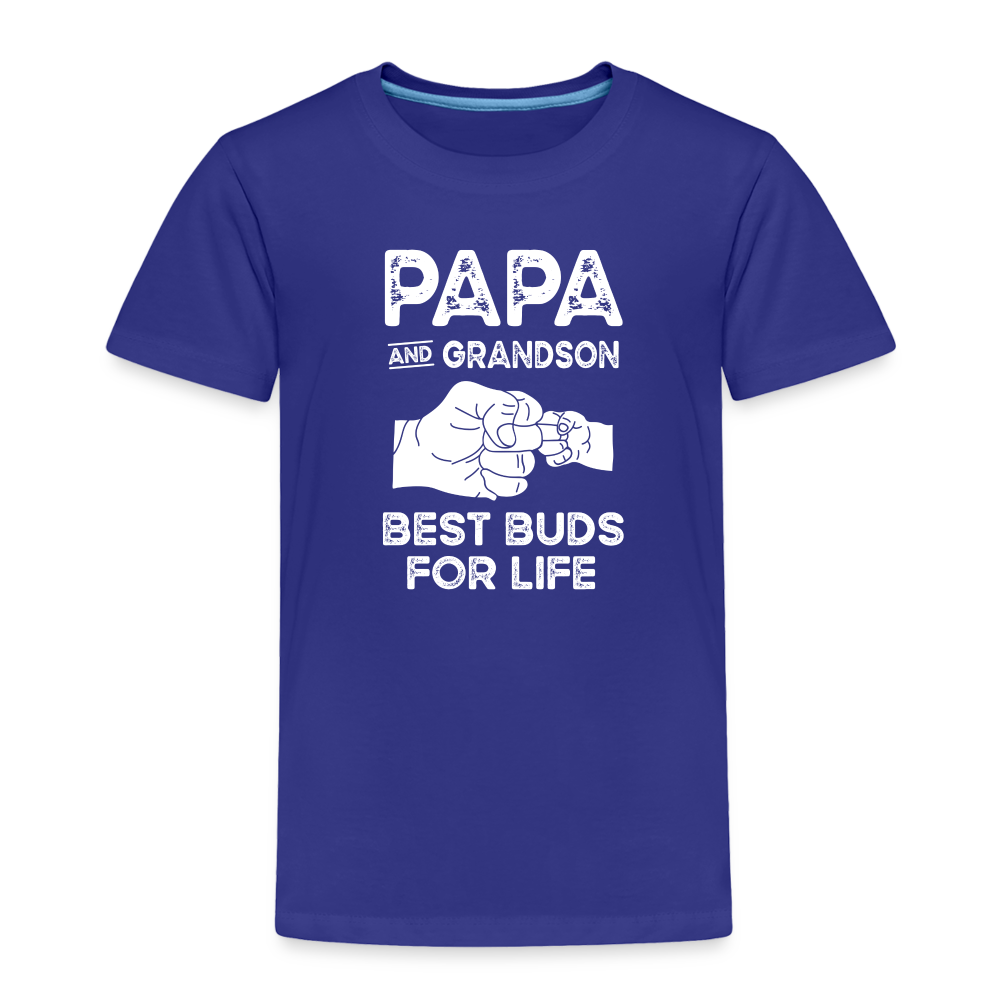 Papa and Grandson Best Buds for Life Toddler Premium T-Shirt - royal blue