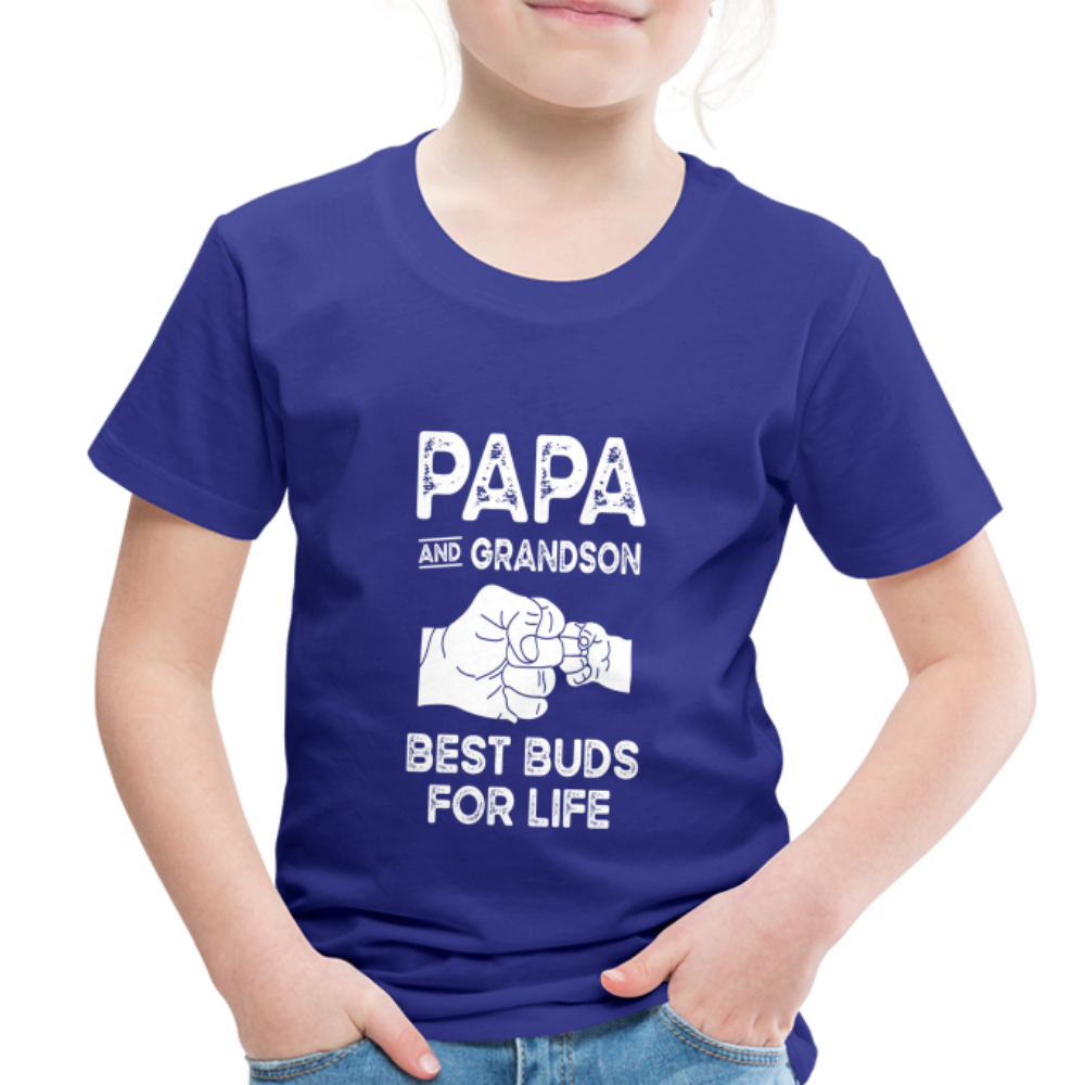 Papa and Grandson Best Buds for Life Toddler Premium T-Shirt - royal blue