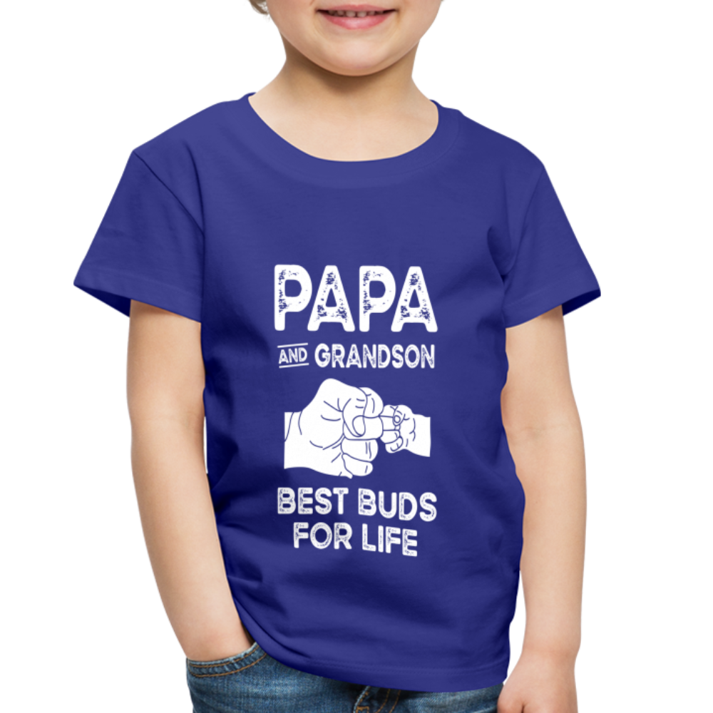 Papa and Grandson Best Buds for Life Toddler Premium T-Shirt - royal blue
