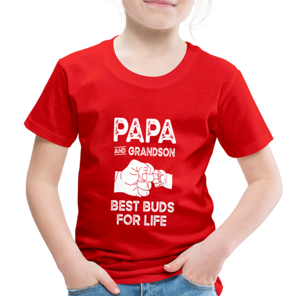 Papa and Grandson Best Buds for Life Toddler Premium T-Shirt - red