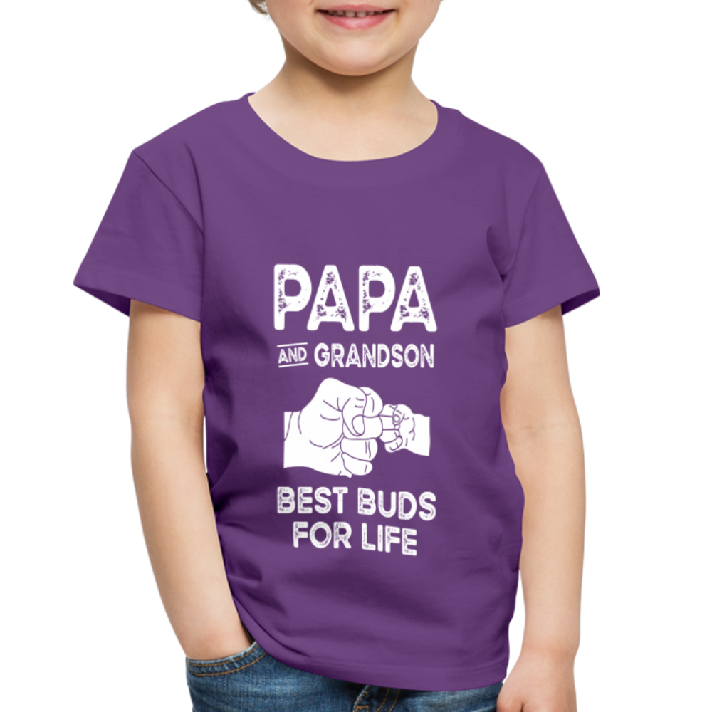 Papa and Grandson Best Buds for Life Toddler Premium T-Shirt - purple