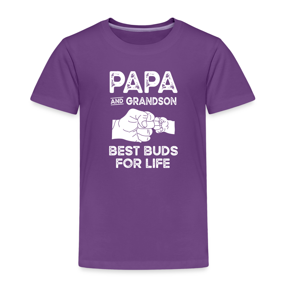 Papa and Grandson Best Buds for Life Toddler Premium T-Shirt - purple