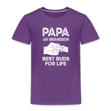 Papa and Grandson Best Buds for Life Toddler Premium T-Shirt - purple