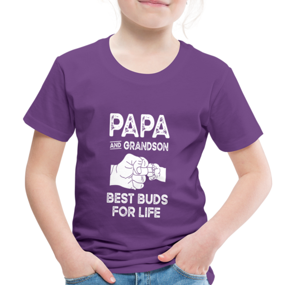 Papa and Grandson Best Buds for Life Toddler Premium T-Shirt - purple