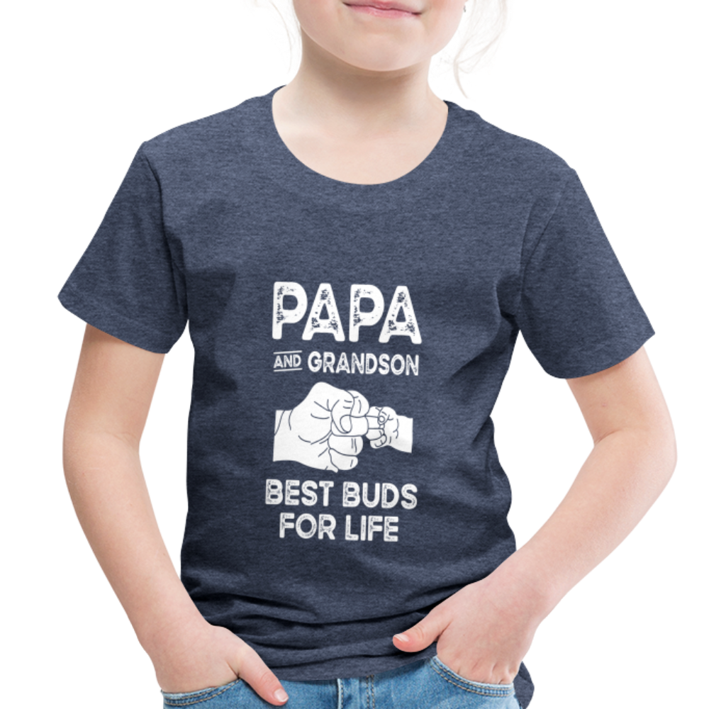 Papa and Grandson Best Buds for Life Toddler Premium T-Shirt - heather blue