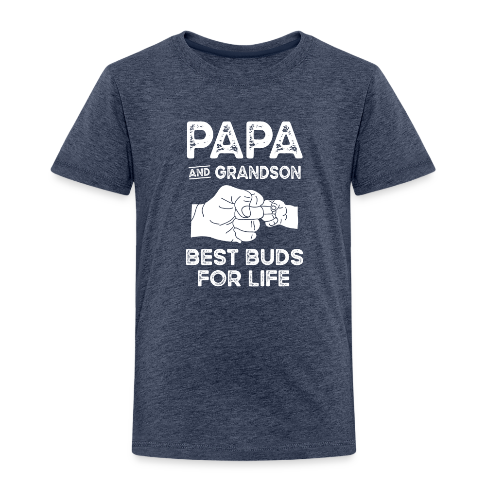 Papa and Grandson Best Buds for Life Toddler Premium T-Shirt - heather blue