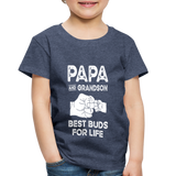 Papa and Grandson Best Buds for Life Toddler Premium T-Shirt - heather blue