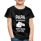 Papa and Grandson Best Buds for Life Toddler Premium T-Shirt - charcoal grey