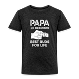 Papa and Grandson Best Buds for Life Toddler Premium T-Shirt - charcoal grey