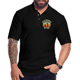 Best Grandpa By Par Men's Pique Polo Shirt - black