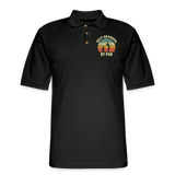 Best Grandpa By Par Men's Pique Polo Shirt - black