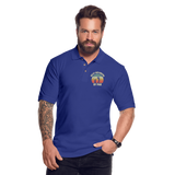 Best Grandpa By Par Men's Pique Polo Shirt - royal blue
