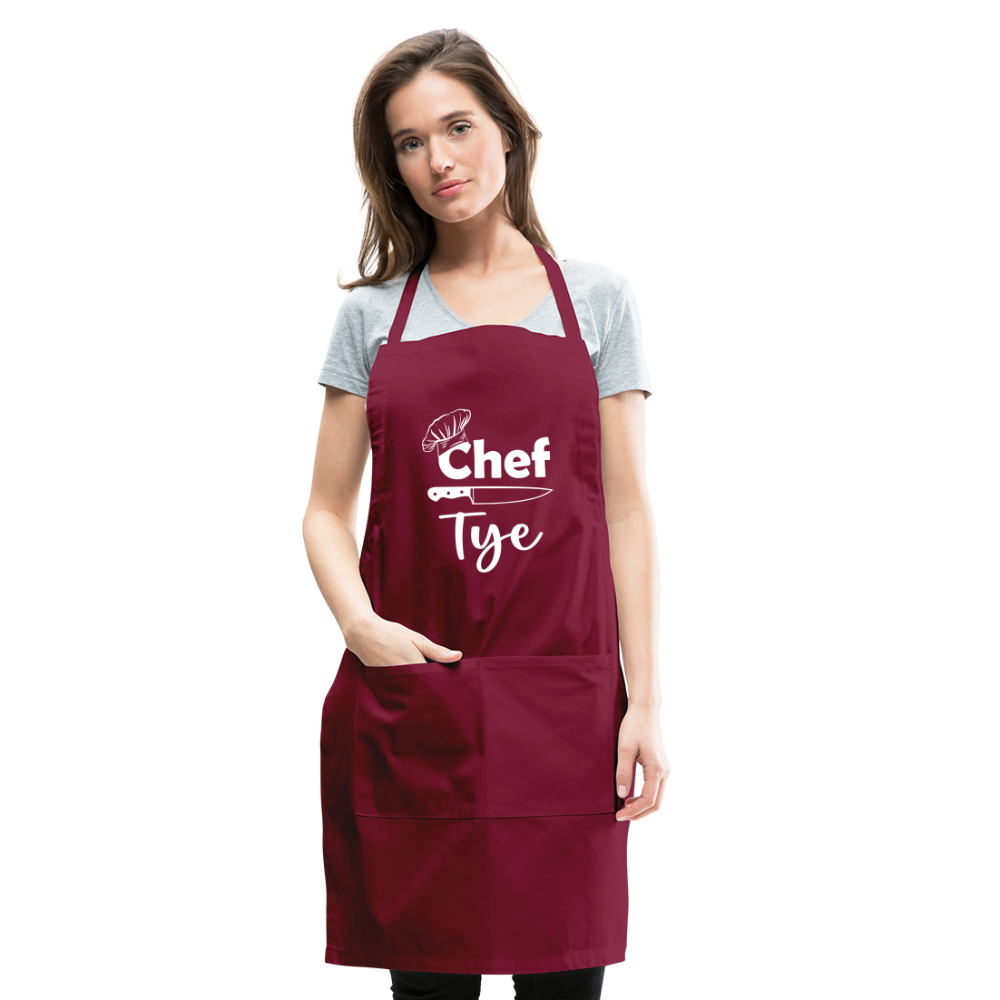 Chef Tye Adjustable Apron - burgundy
