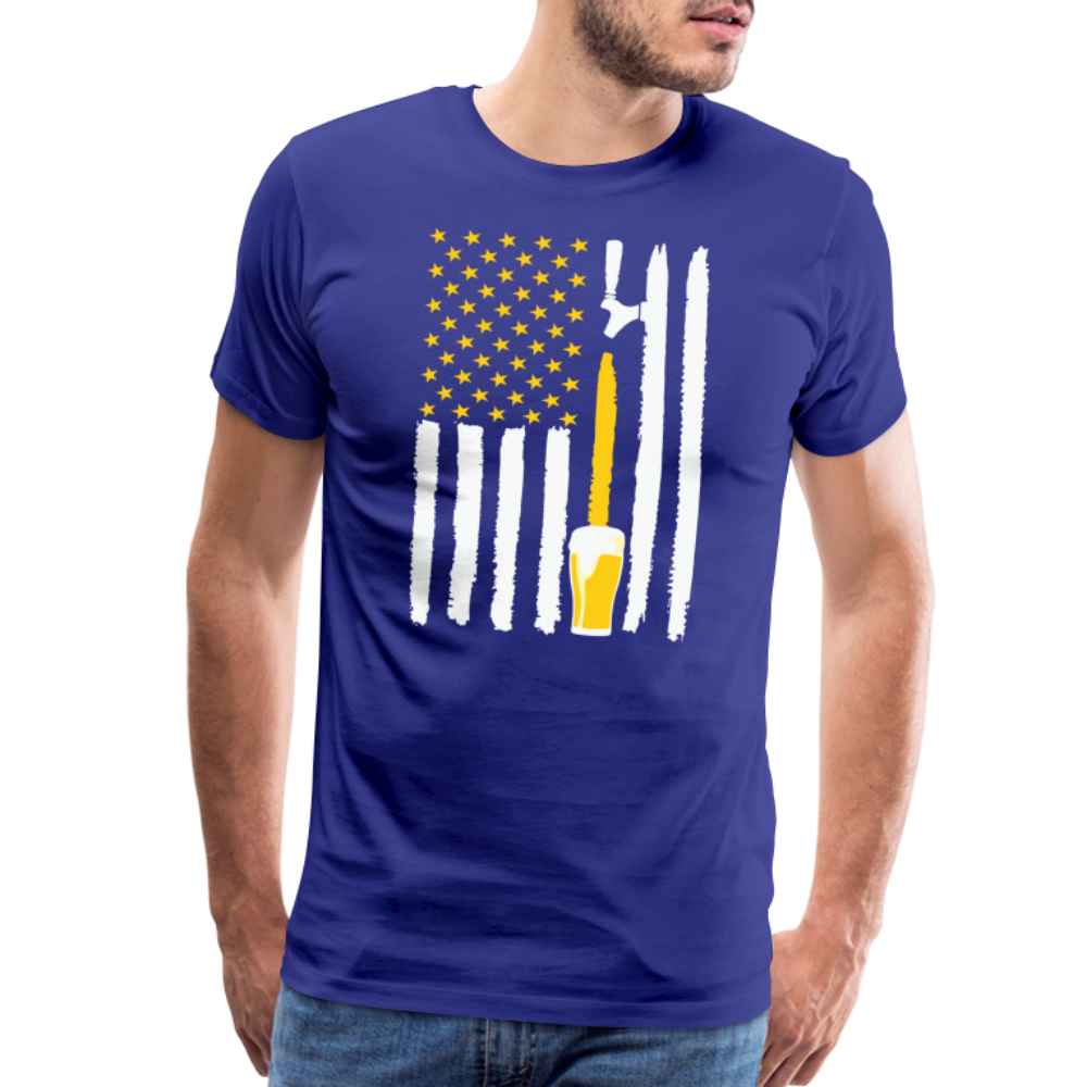 American Flag Beer Men's Premium T-Shirt - royal blue