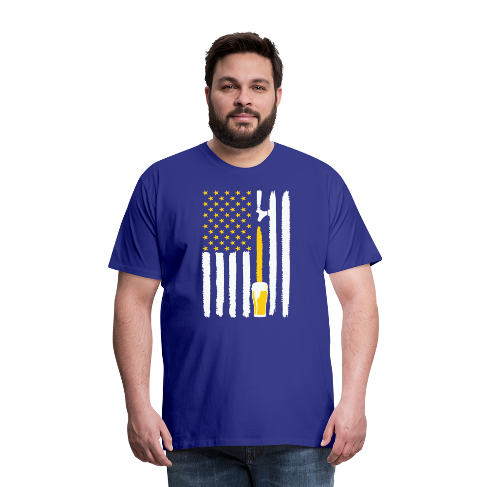 American Flag Beer Men's Premium T-Shirt - royal blue