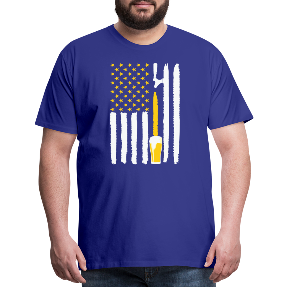 American Flag Beer Men's Premium T-Shirt - royal blue