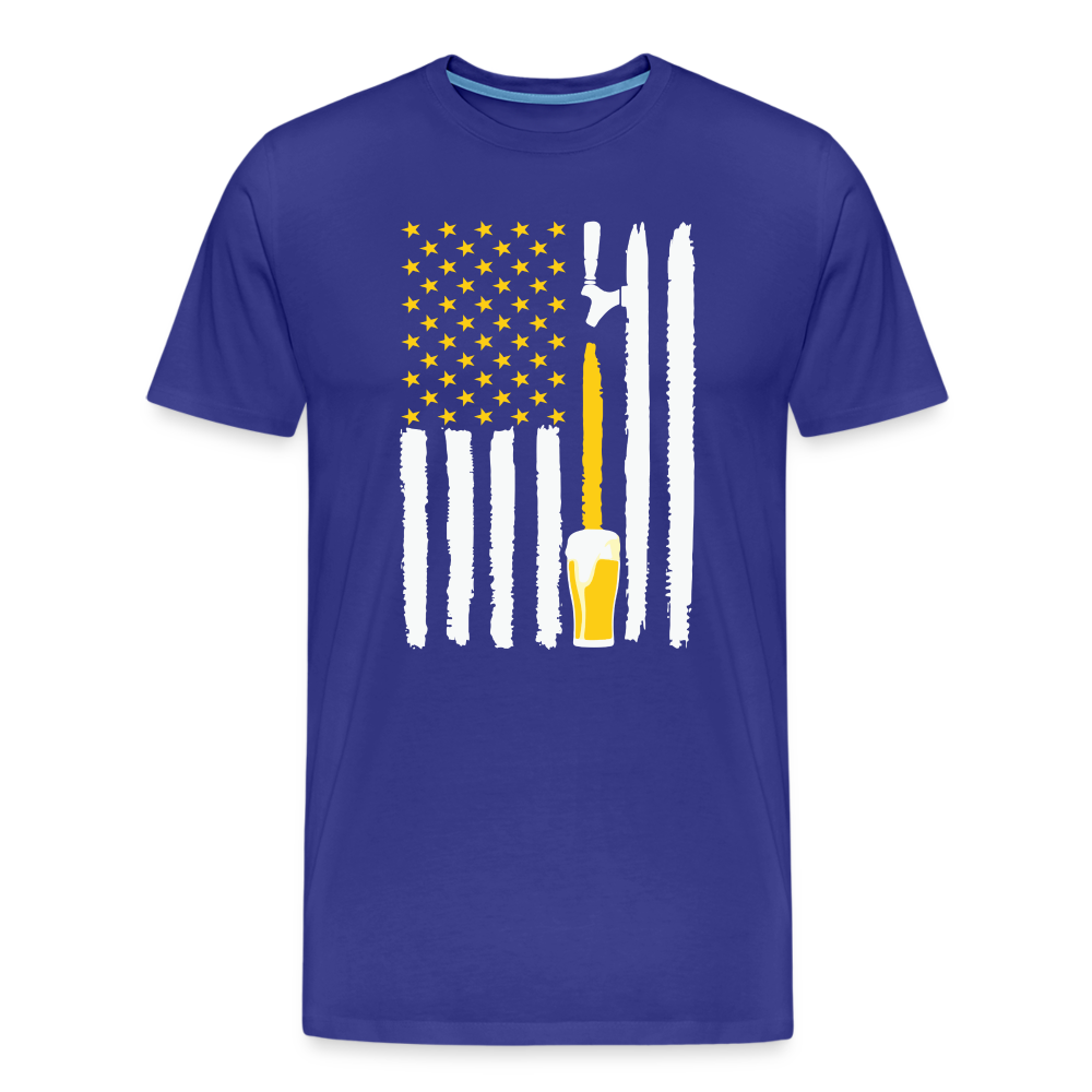 American Flag Beer Men's Premium T-Shirt - royal blue