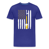 American Flag Beer Men's Premium T-Shirt - royal blue