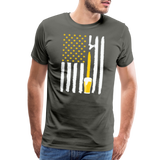 American Flag Beer Men's Premium T-Shirt - asphalt gray