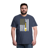 American Flag Beer Men's Premium T-Shirt - heather blue