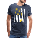 American Flag Beer Men's Premium T-Shirt - heather blue