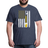 American Flag Beer Men's Premium T-Shirt - heather blue