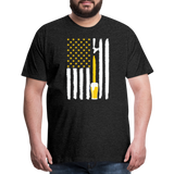 American Flag Beer Men's Premium T-Shirt - charcoal grey