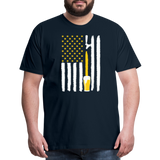American Flag Beer Men's Premium T-Shirt - deep navy
