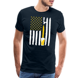 American Flag Beer Men's Premium T-Shirt - deep navy