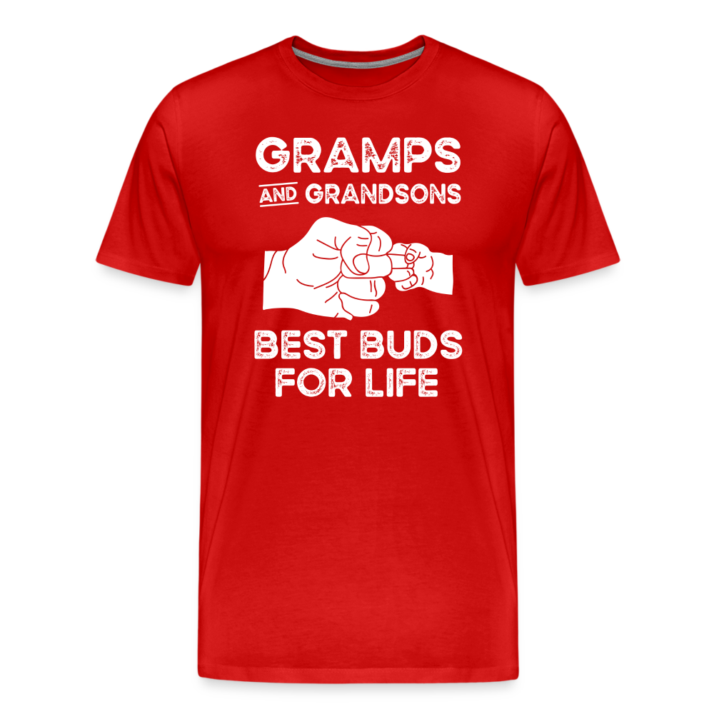 Gramps and Grandsons Best Buds for Life Men's Premium T-Shirt - red
