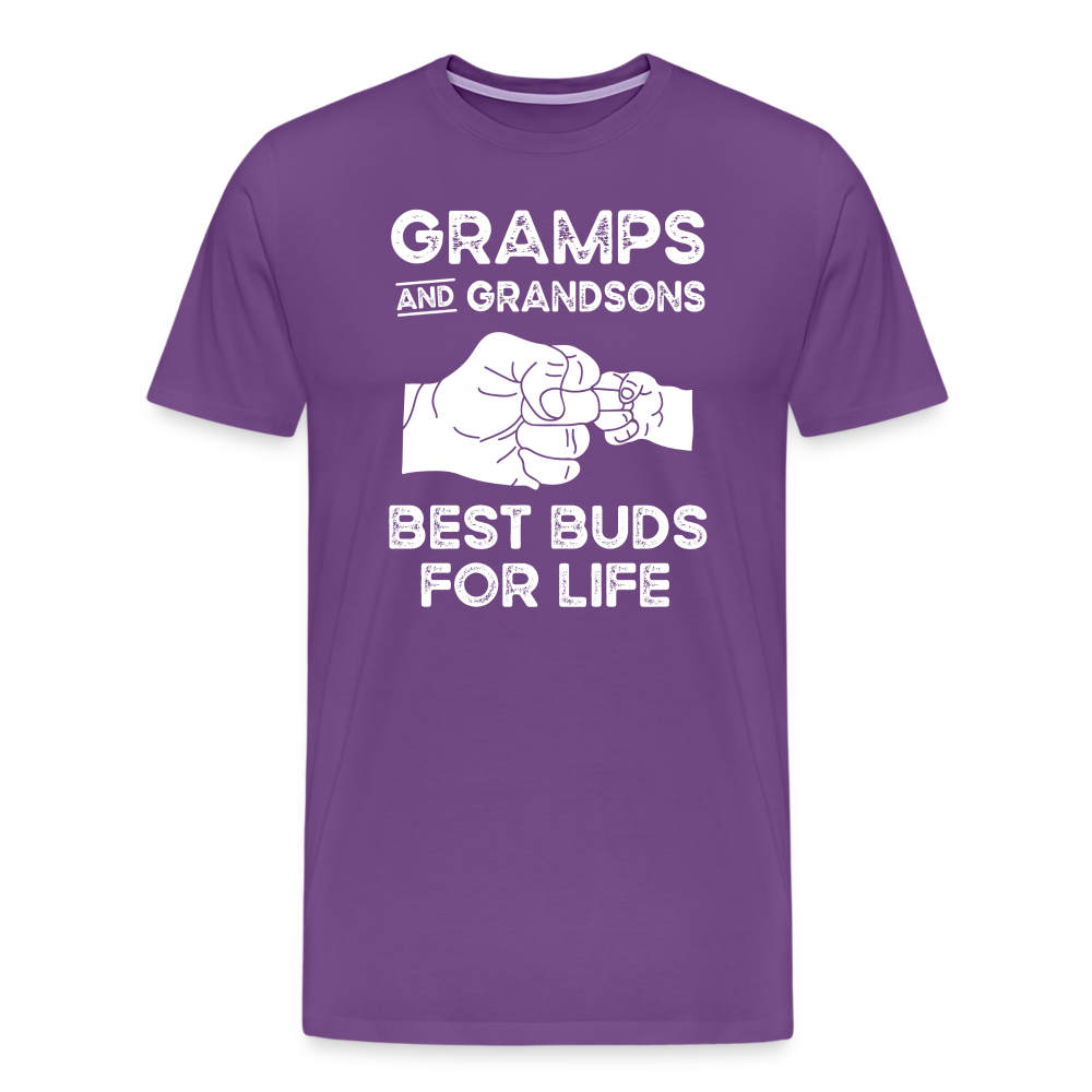 Gramps and Grandsons Best Buds for Life Men's Premium T-Shirt - purple
