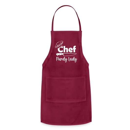 Chef Purdy Lady Adjustable Apron - burgundy