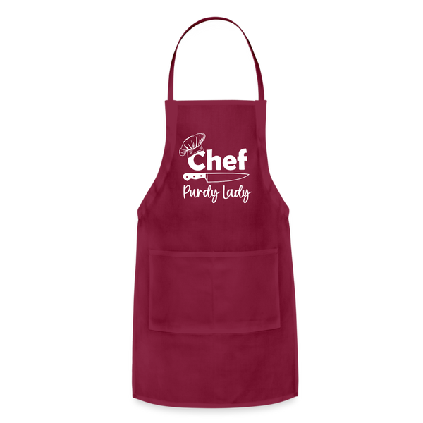 Chef Purdy Lady Adjustable Apron - burgundy