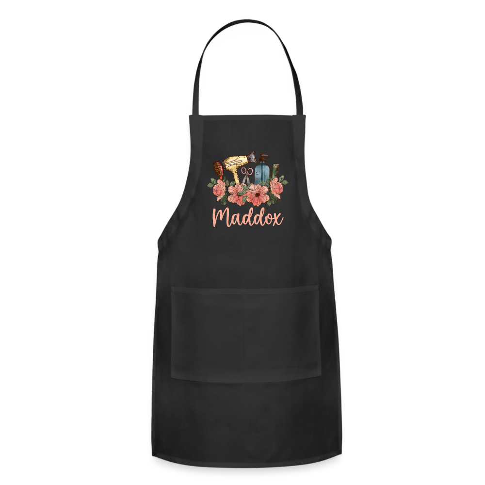 Maddox Hair Stylist Adjustable Apron - black