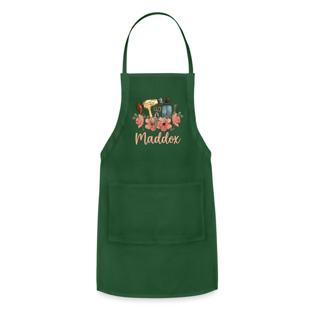 Maddox Hair Stylist Adjustable Apron - forest green