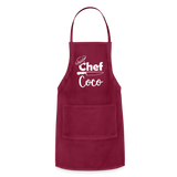 Chef Coco Adjustable Apron - burgundy