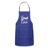 Chef Coco Adjustable Apron - royal blue